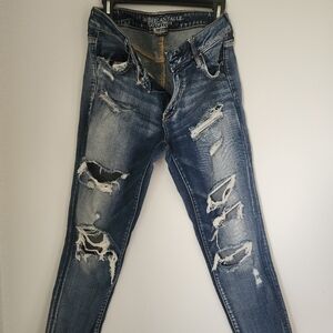 American Eagle distressed cropped jeggings/jeans